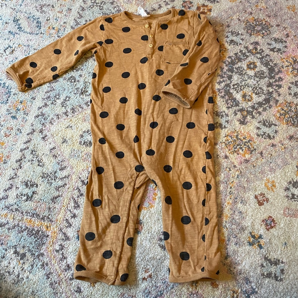 H&M polka dot brown long John's